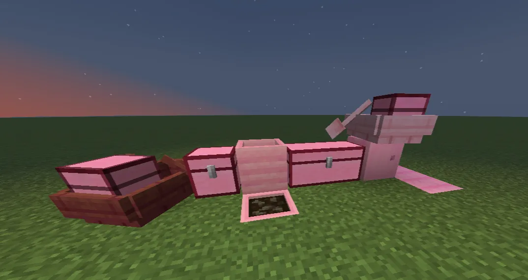 Pink chest, Текстуры, Minecraft
