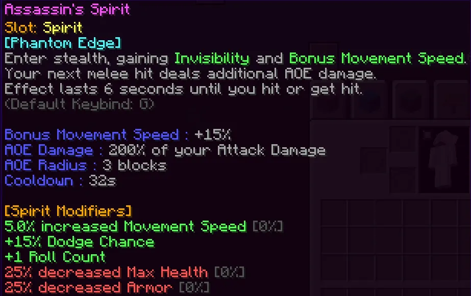 Spiritborne RPG, Моды, Minecraft