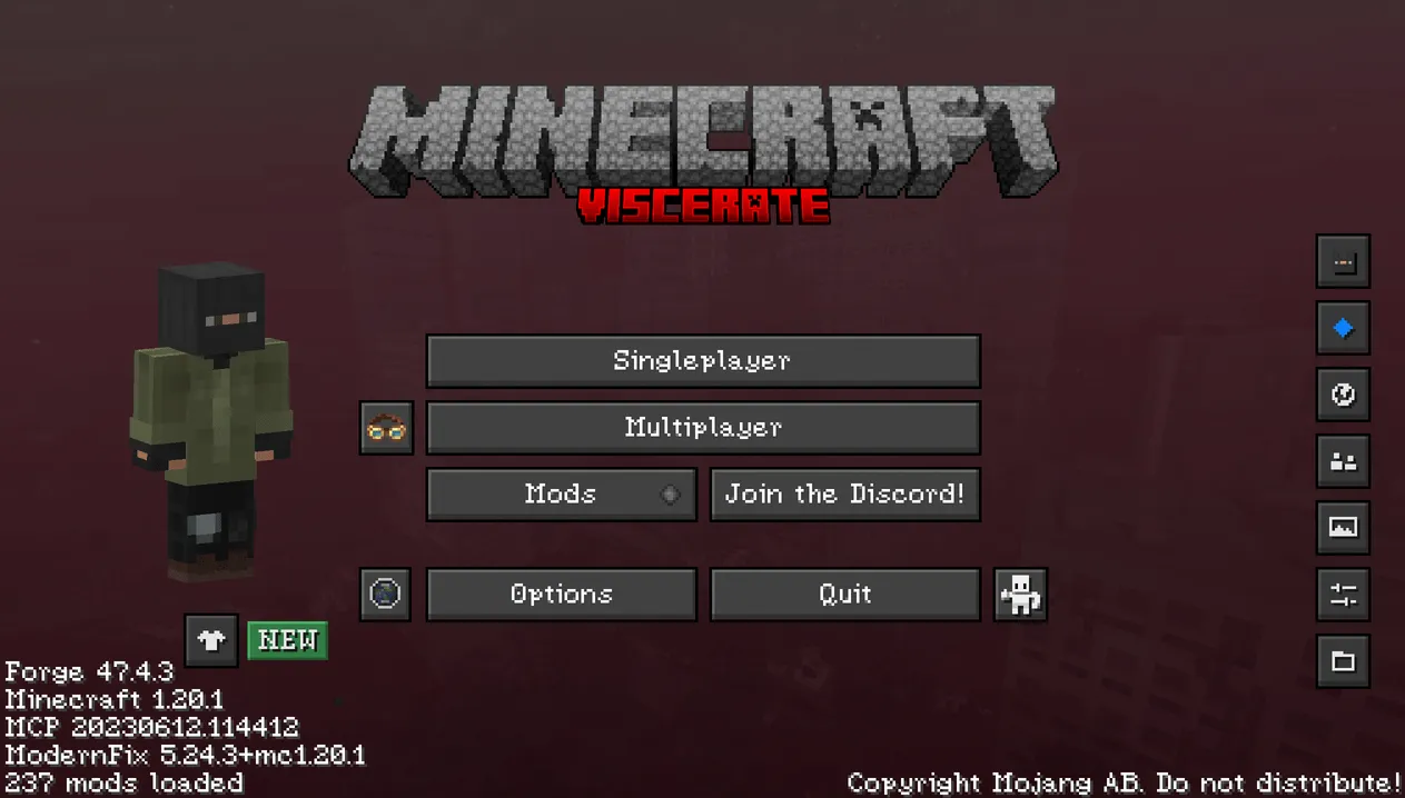 VISCERATE Custom Panorama, Текстуры, Minecraft