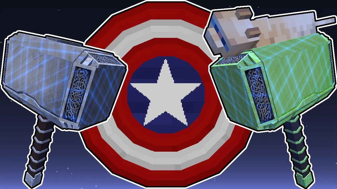 Mjolnir & Captain America's Shield, Дата-паки, Minecraft