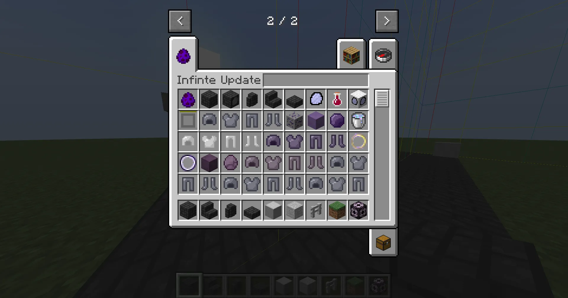 Infinite Dark Depths Update, Моды, Minecraft