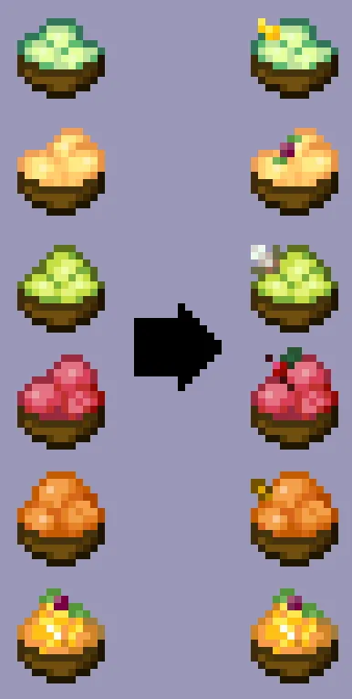 Touch Of Bliss (texture touch ups for foods of various mods), Текстуры, Minecraft