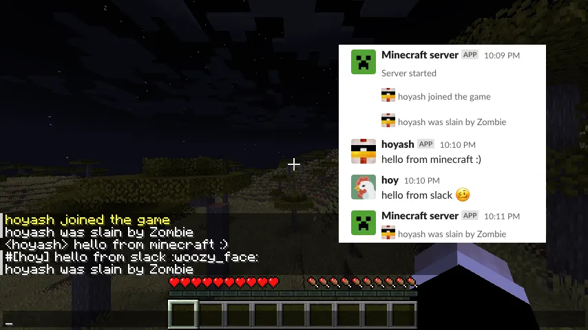 Slack App Integration — скриншот 1 (Плагины, Minecraft)