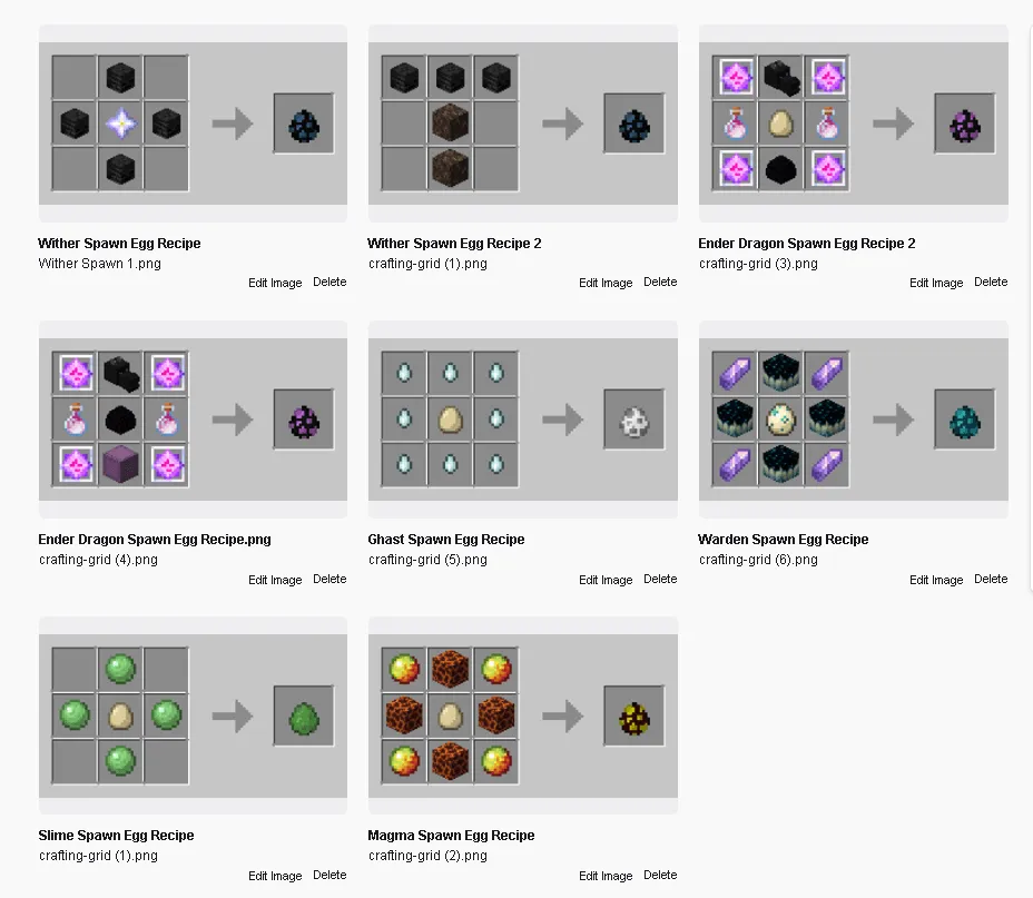 Uncraftable Series - Boss Spawn Egg's, Дата-паки, Minecraft