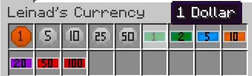 Leinad's Currency — скриншот 3 (Моды, Minecraft)