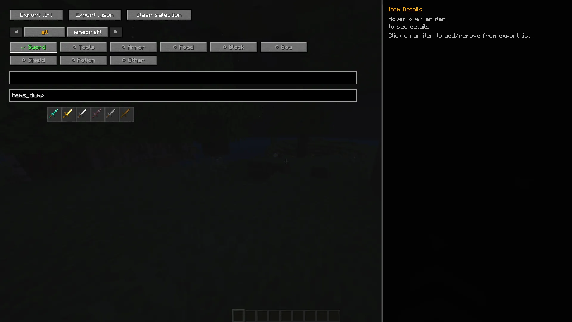 ItemID Exporter — скриншот 3 (Моды, Minecraft)