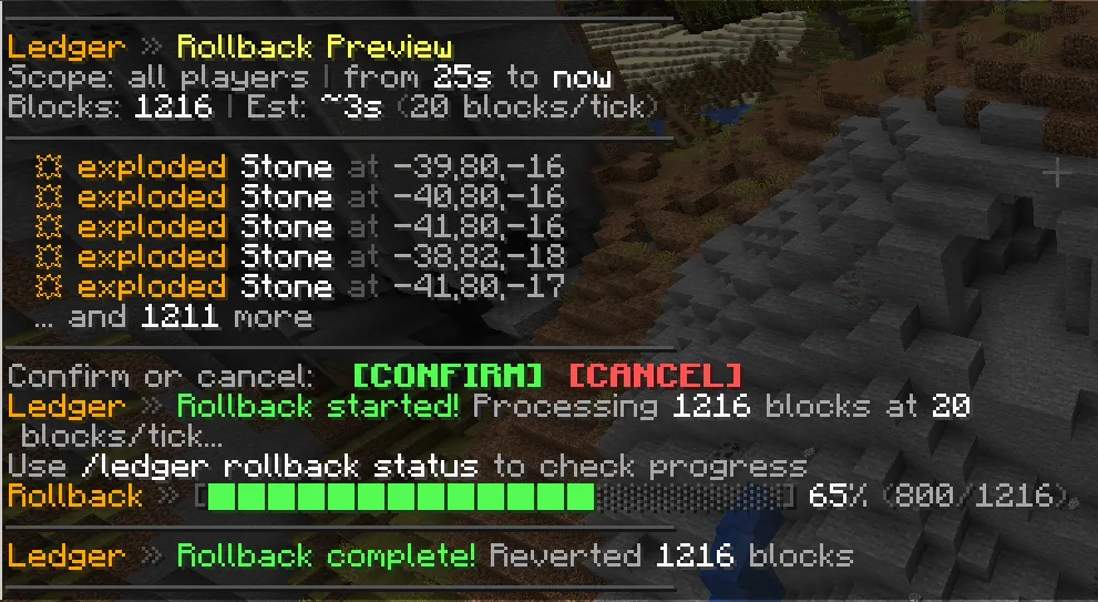 Ledger for Forge, Моды, Minecraft