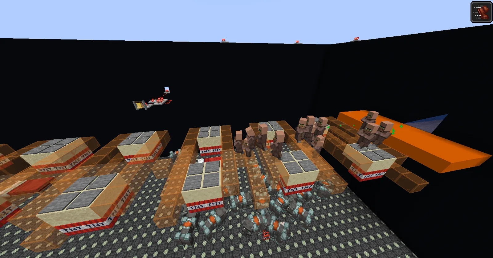 villager glass bridge (squid game) — скриншот 3 (Карты, Minecraft)