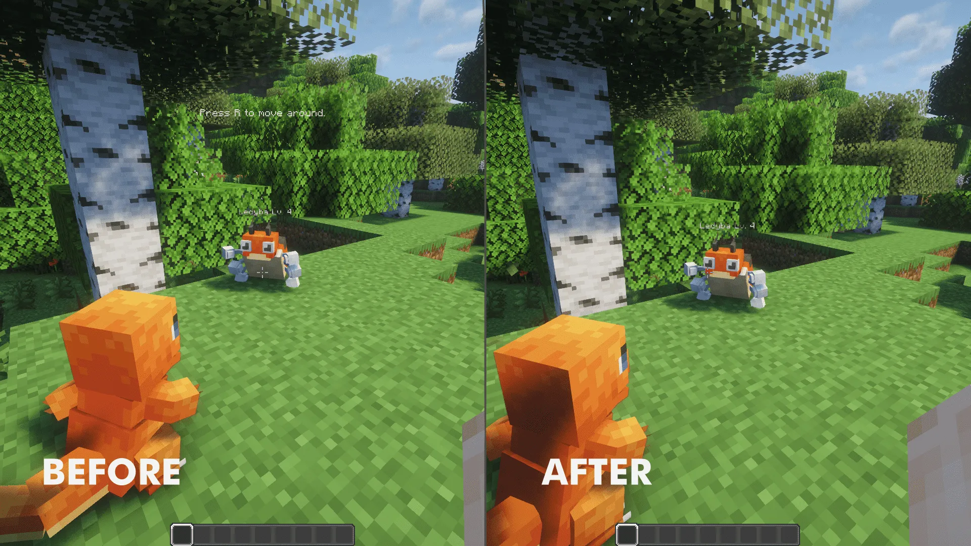 Cobblemon - "Press R ..." Label Remover, Текстуры, Minecraft