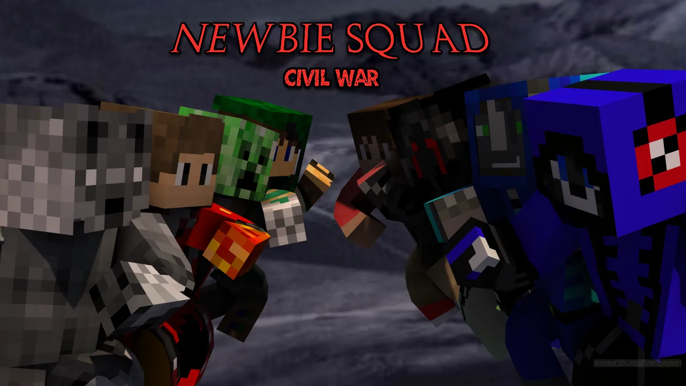 Newbie Squad Civil War (Newbie Network) — скриншот 1 (Модпаки, Minecraft)
