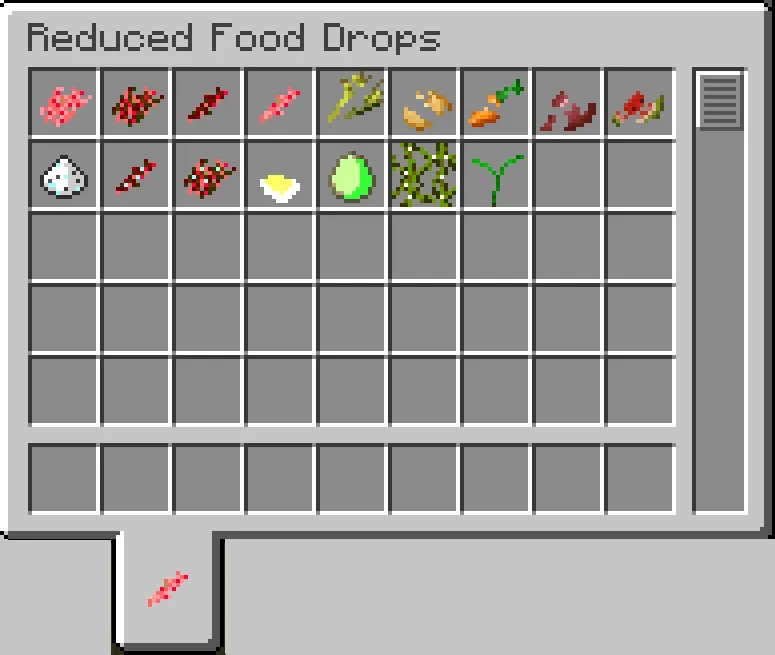 Reduced Food Drops — скриншот 1 (Моды, Minecraft)