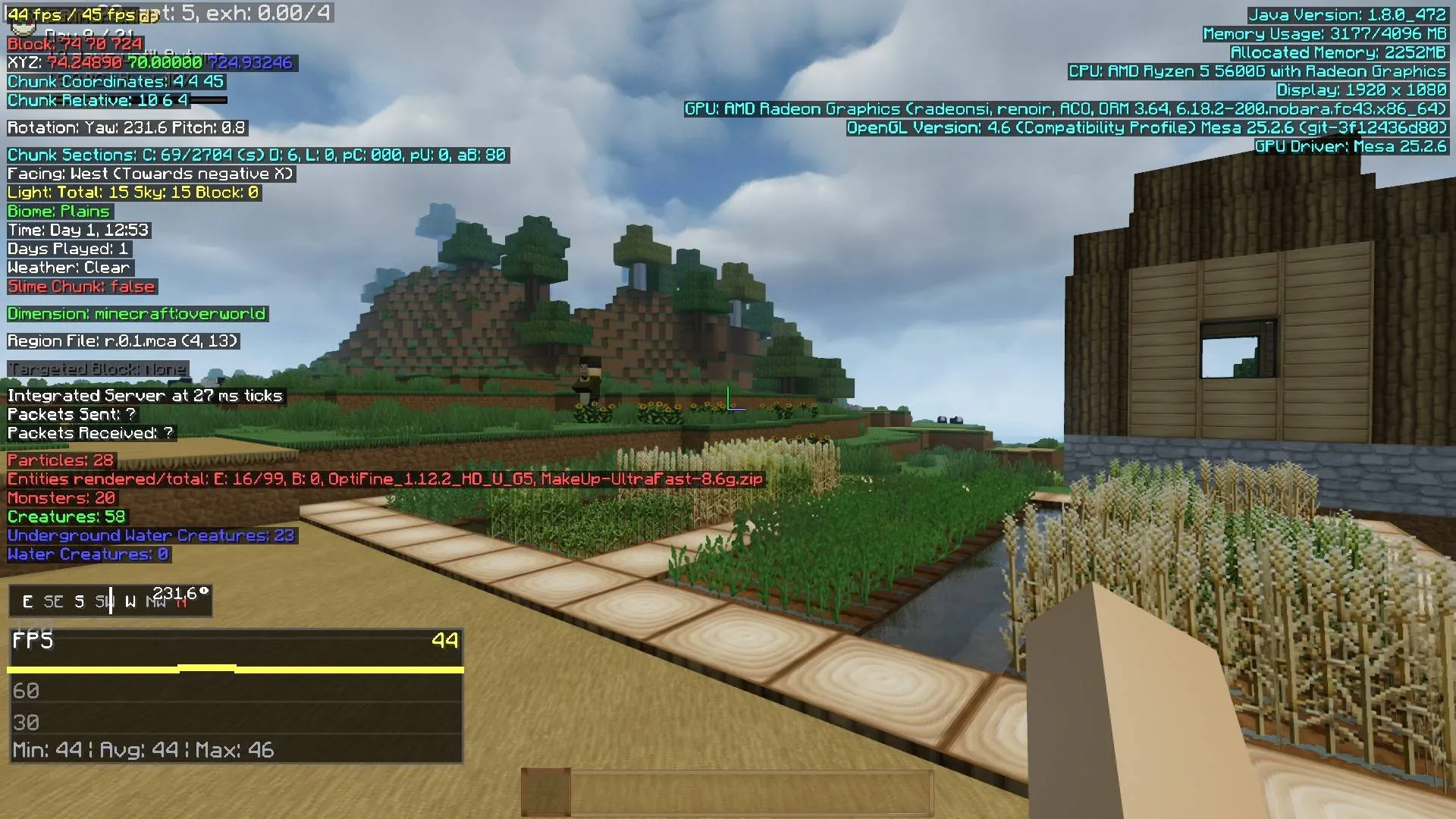 Better F3 Reborn — скриншот 3 (Моды, Minecraft)