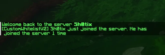CustomWhitelistV2 — скриншот 1 (Плагины, Minecraft)