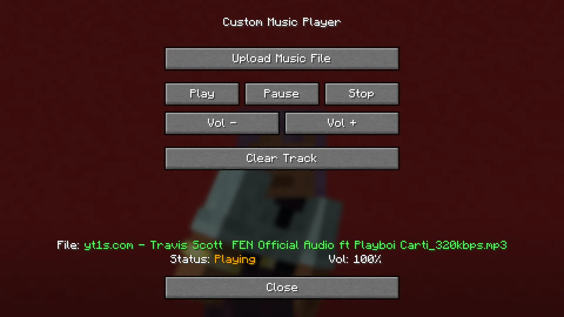 Dash's Custom Background Music Changer — скриншот 1 (Моды, Minecraft)