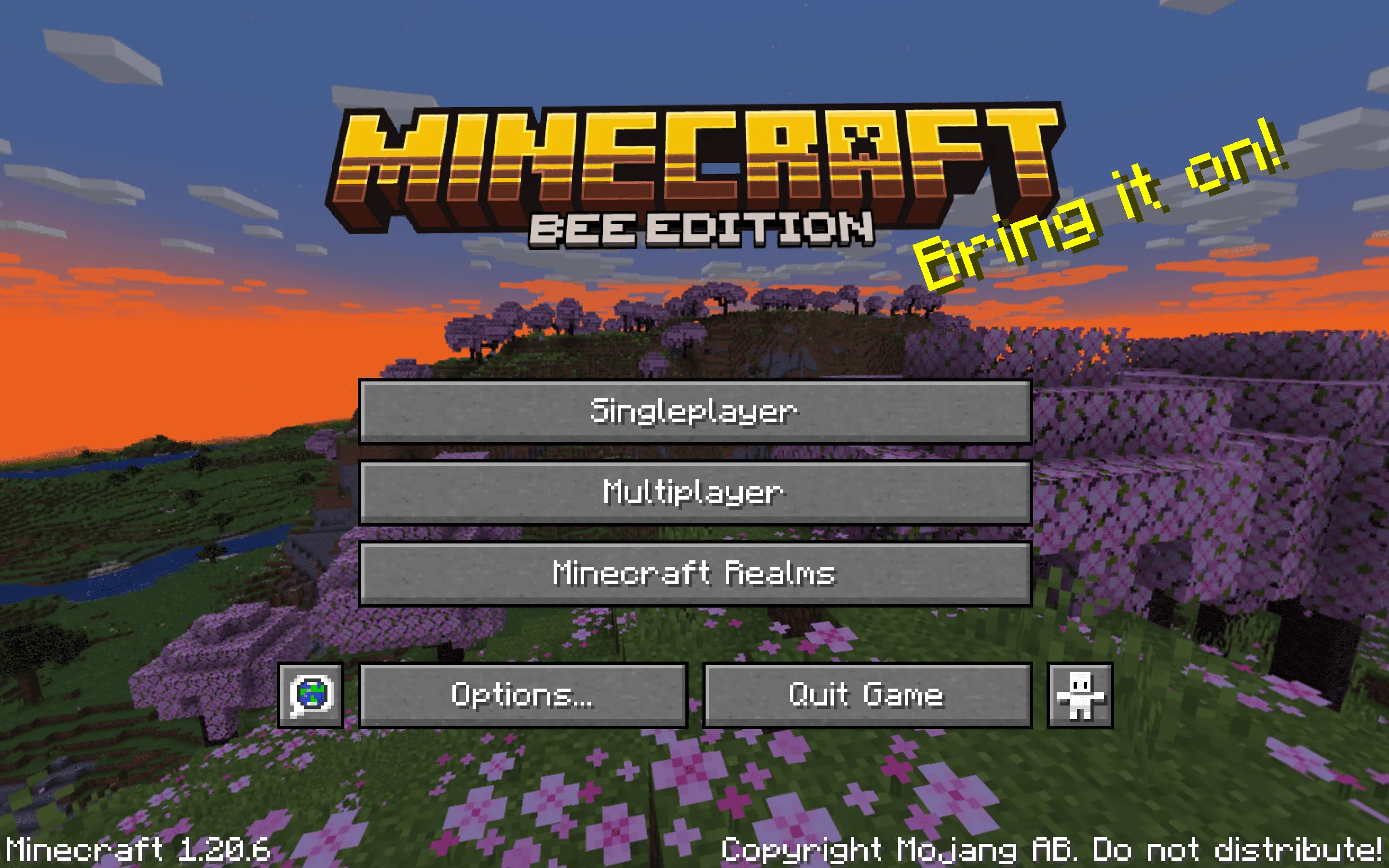 Bee's Title Menu — скриншот 1 (Текстуры, Minecraft)