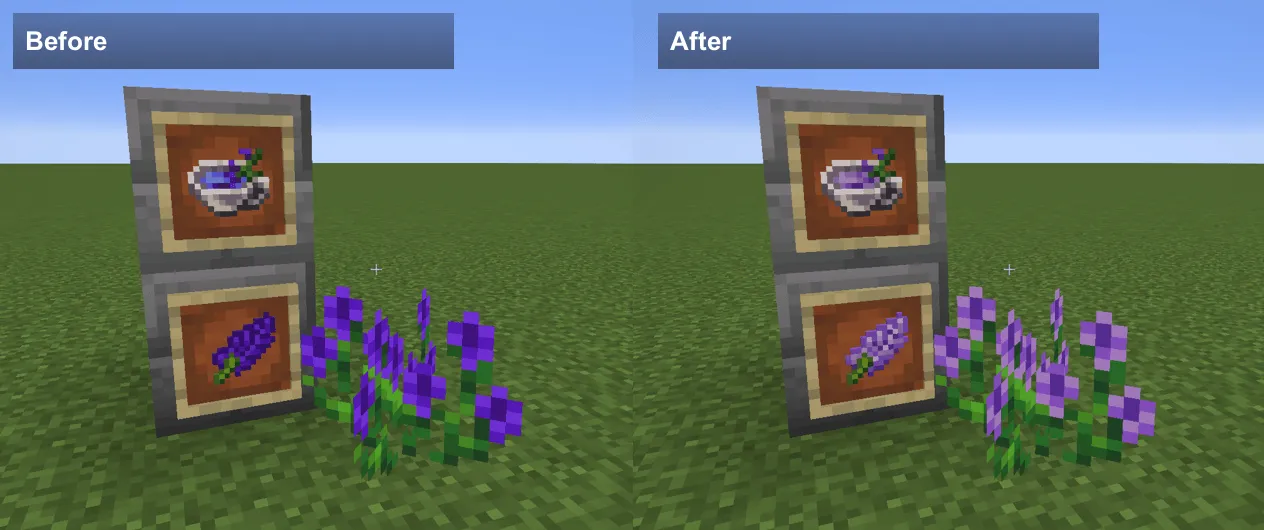 Araneae's Lavender Recolor — скриншот 1 (Текстуры, Minecraft)