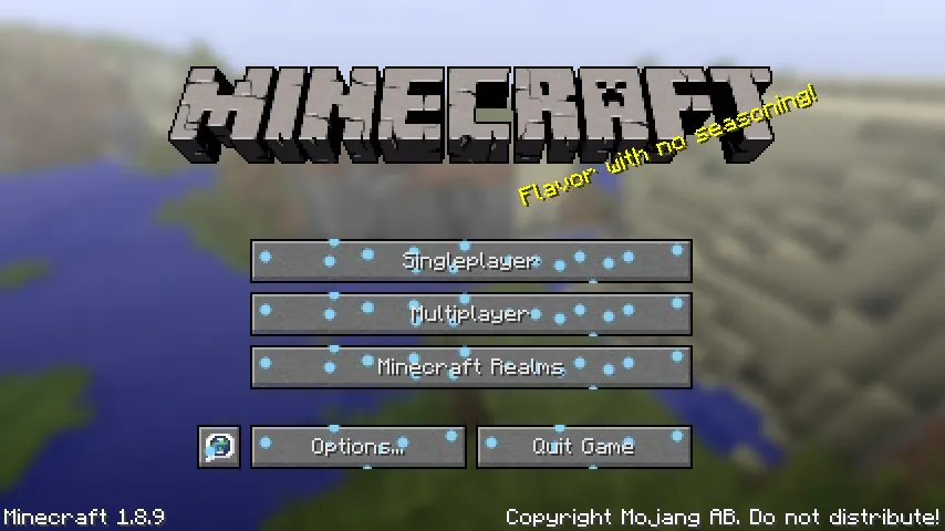 Blue Snow Buttons.zip — скриншот 1 (Текстуры, Minecraft)