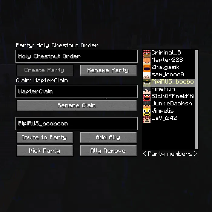 OPAC Better GUI, Моды, Minecraft