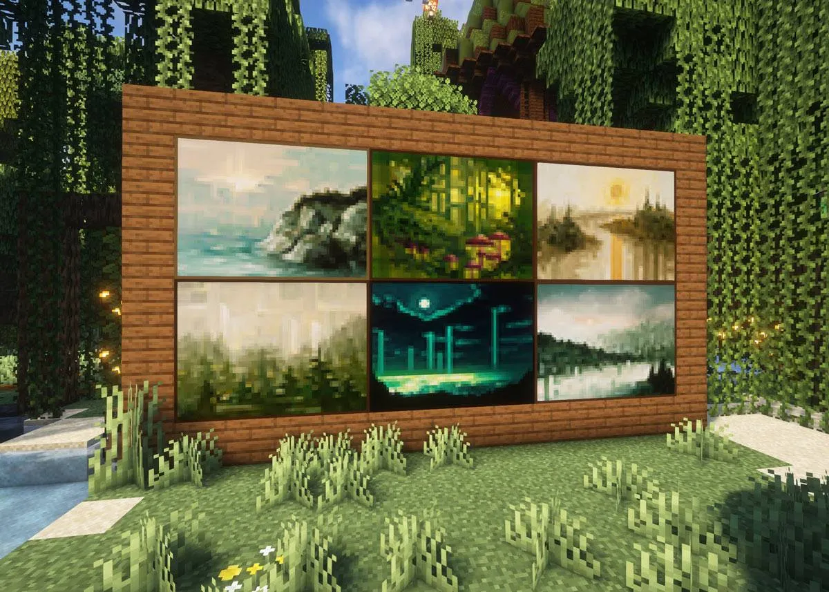Landscape Paintings by Luiza Niechoda, Дата-паки, Minecraft