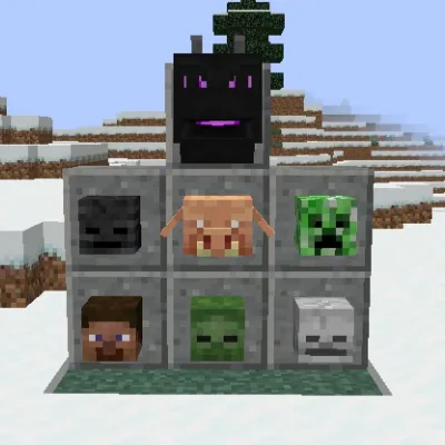 all recipes for mob  heads