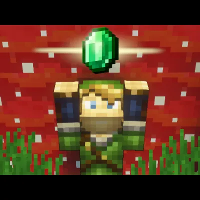 Grass Drops Emeralds (Like Rupees in Zelda)
