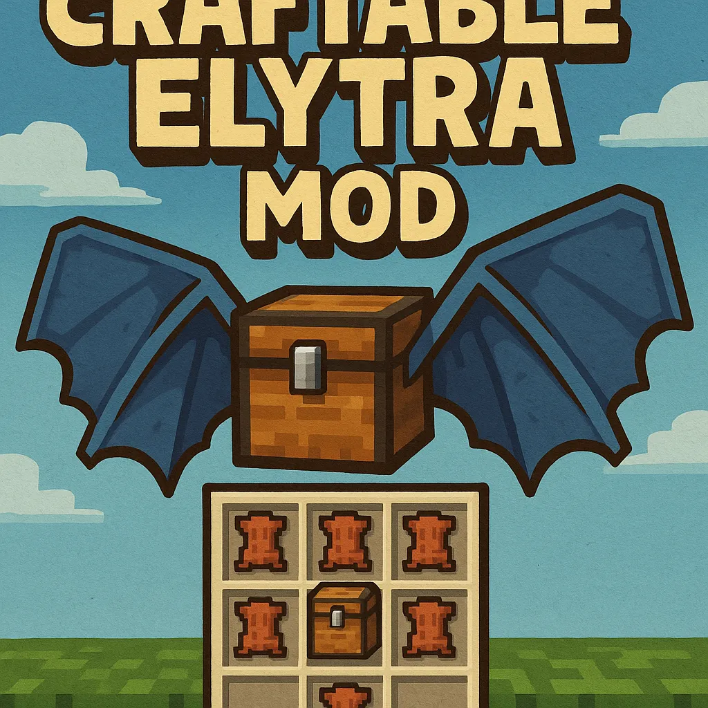 🪶 Craftable Elytra Mod – Soar Without the Search! 🚀
