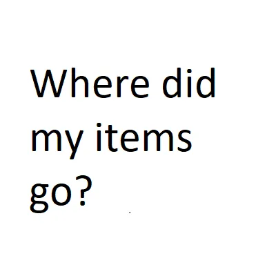 Where did that one item go?