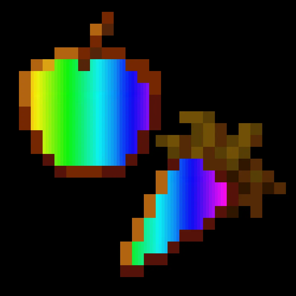 Rainbow golden items