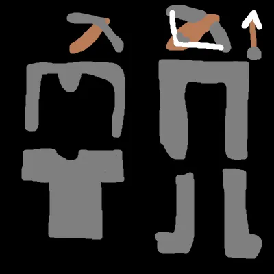 black gear and armor