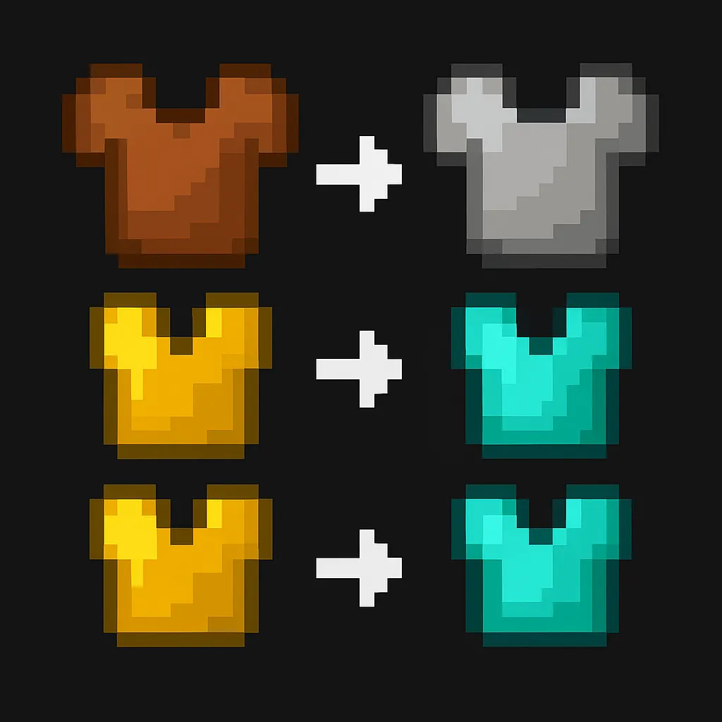 Leather-to-Diamond Armor Progression