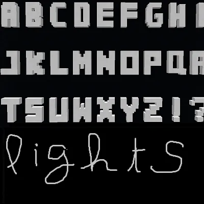 Chokbok's alphabet lights and stuff