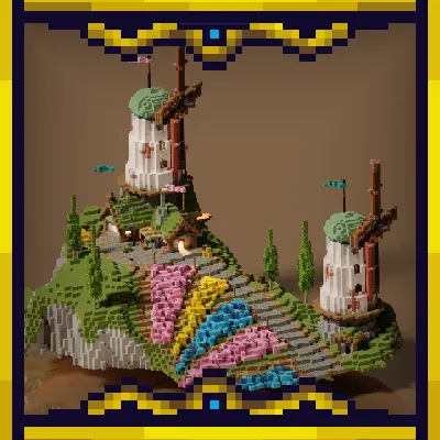 Blooming Breeze | Simple Starters | Fantasy Steampunk Windmills for Survival or Create |