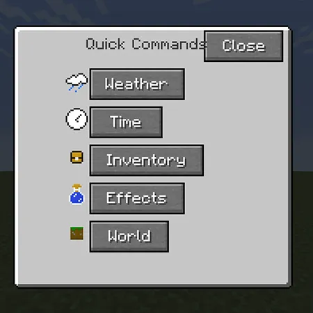 Quick Commands Menu