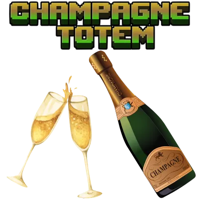 New Year Champagne Totem - Celebration Spirit