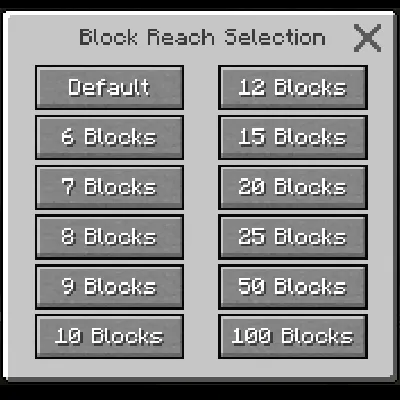 Customizable Block Reach