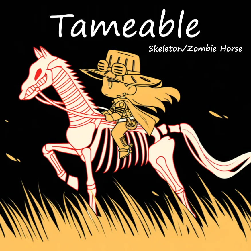 Tameable Zombie Horse And Skeleton Horse