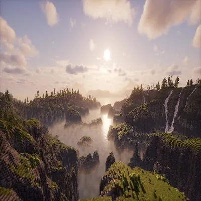 Distant Horizons with Shaders and Teralith terrain mod (ZIII)