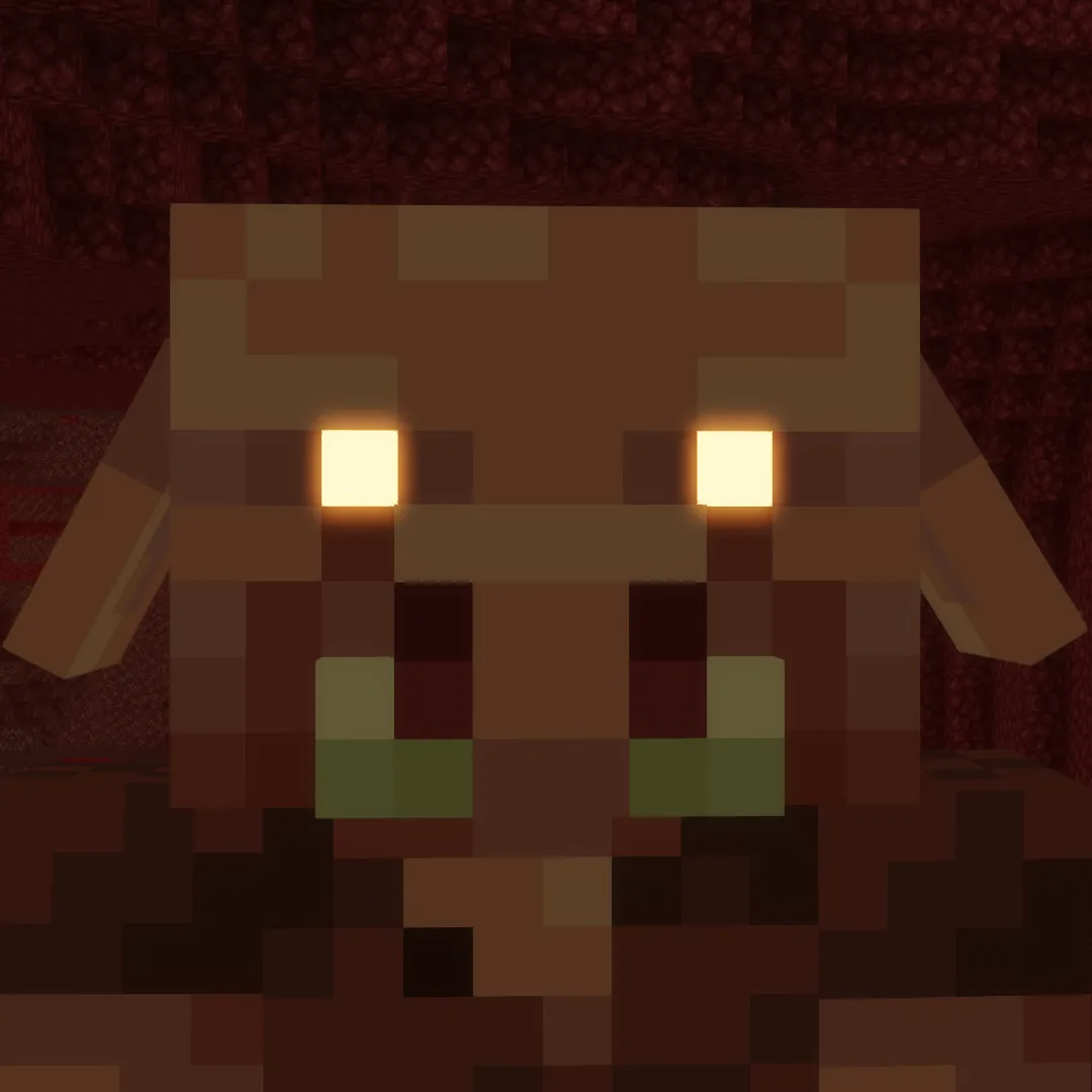 Glowing Eyes for Nether Pigs