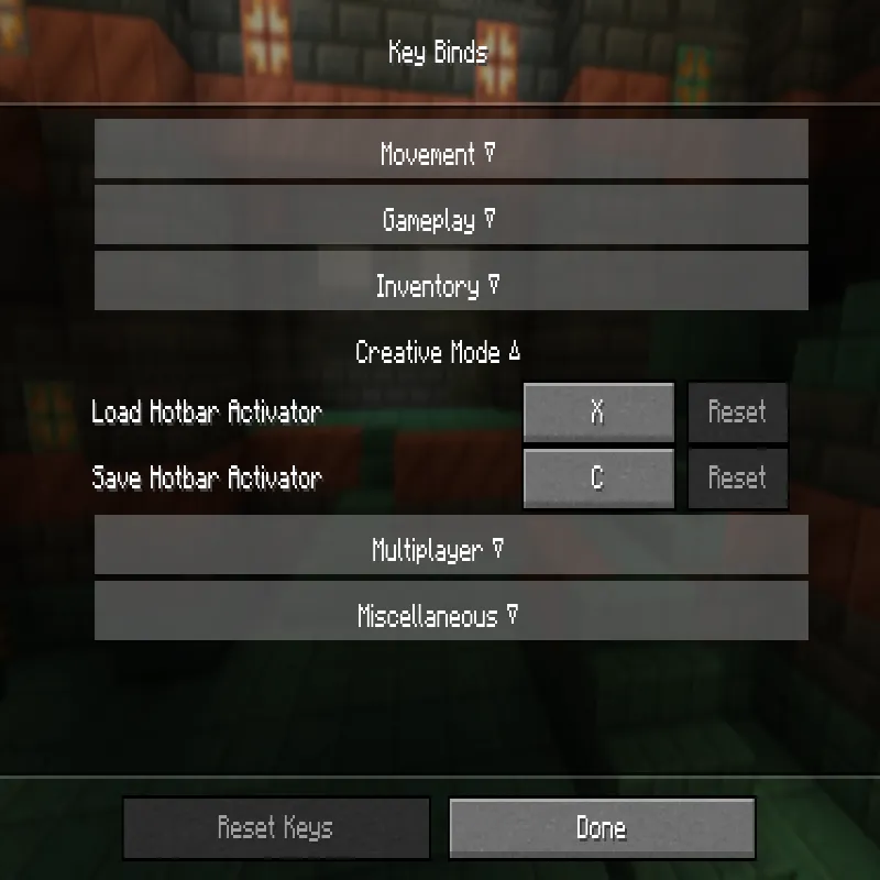 Drop-Down Keybindings