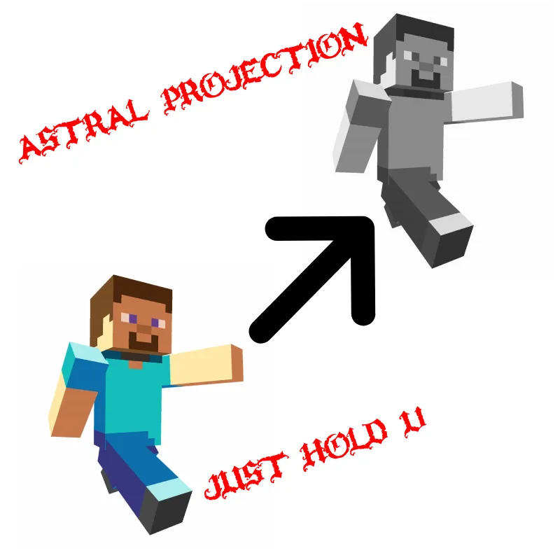 Astral Projection - мод для Майнкрафт - Зона Крафта