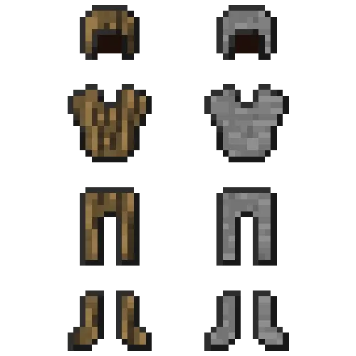 Wooden And Stone Armor