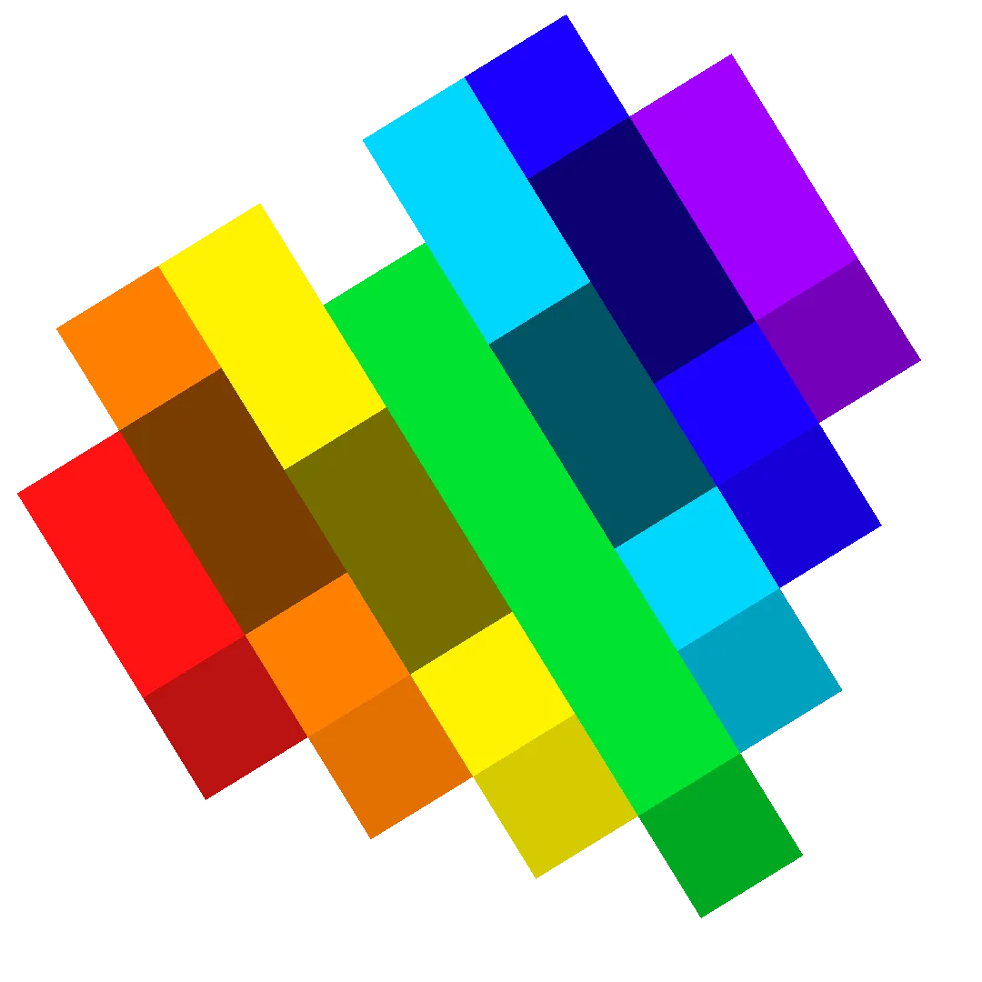 Colorful Rainbow Hearts