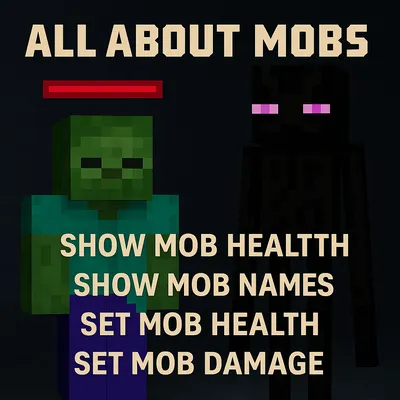 All About Mobs - Show Mob Health - Show Mob Names - Set Mob Health - Set Mob Damage