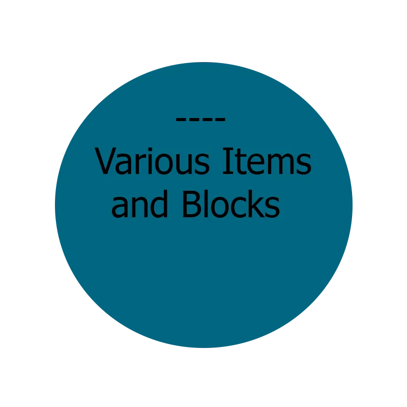 various Items and Blocks
