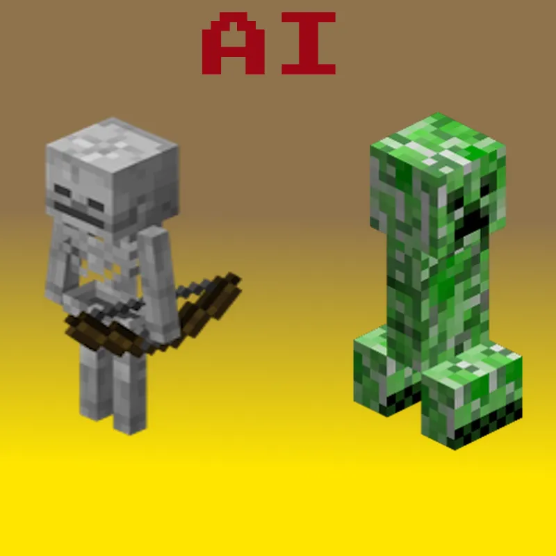 Overhauled AI (Sniper Skeletons, Strafing Creepers & more)