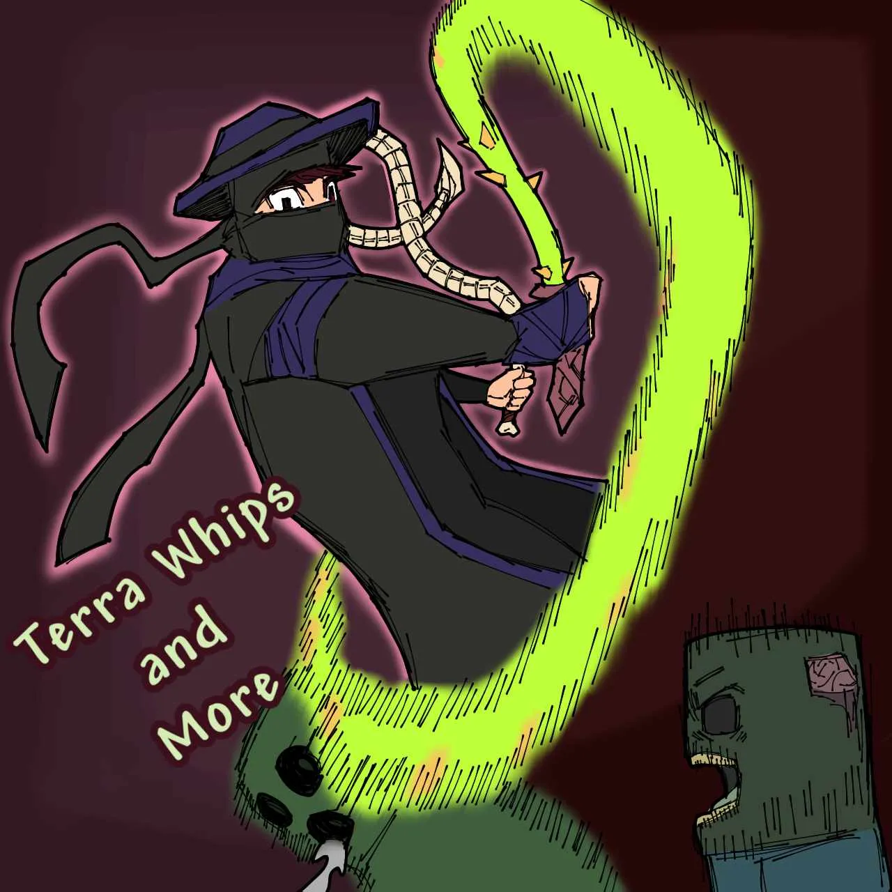 Terra-whips and more - Terraria weapons