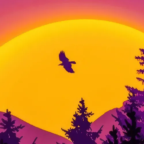 sky sunset mountain forest