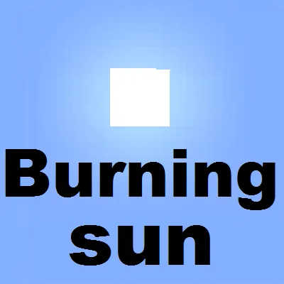 The burning sun