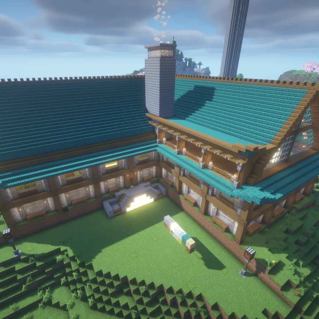 mansion and cherry house