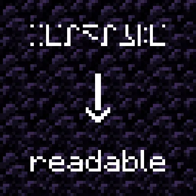 Readable Enchanting Tables
